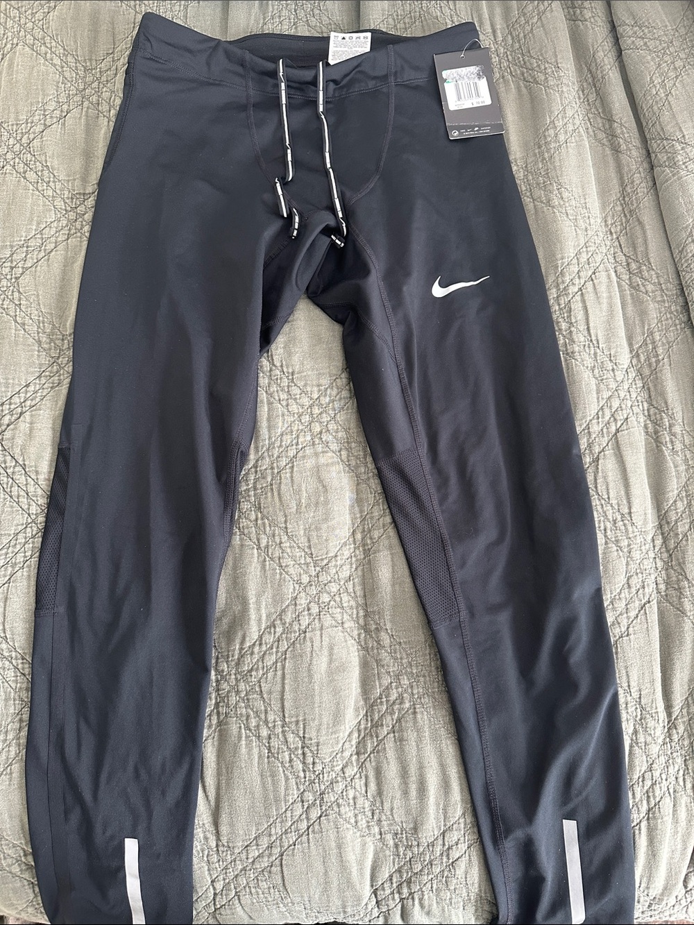 Nike Black Women’s Running Tights with White Swoosh
